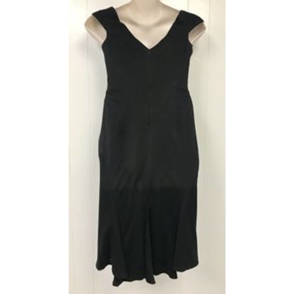 Maria Grachvogel Made in England Lace Trim Black Mesh Dress 12 - Picture 5 of 6